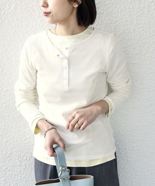 SHIPS / シップス Tシャツ | 《予約》SHIPS Colors:〈手洗い可能〉シアー ドライタッチ ヘンリーネック TEE◆ | 詳細9