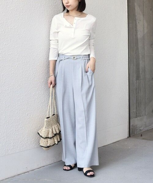 SHIPS / シップス Tシャツ | SHIPS Colors:〈手洗い可能〉シアー ドライタッチ ヘンリーネック TEE◇ | 詳細13