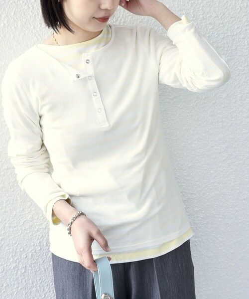 SHIPS / シップス Tシャツ | SHIPS Colors:〈手洗い可能〉シアー ドライタッチ ヘンリーネック TEE◇ | 詳細17