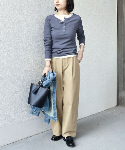 SHIPS / シップス Tシャツ | 《予約》SHIPS Colors:〈手洗い可能〉シアー ドライタッチ ヘンリーネック TEE◆ | 詳細16