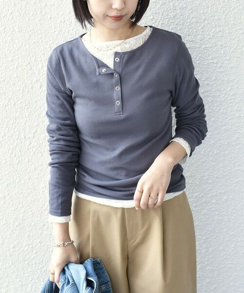 SHIPS / シップス Tシャツ | SHIPS Colors:〈手洗い可能〉シアー ドライタッチ ヘンリーネック TEE◇ | 詳細23