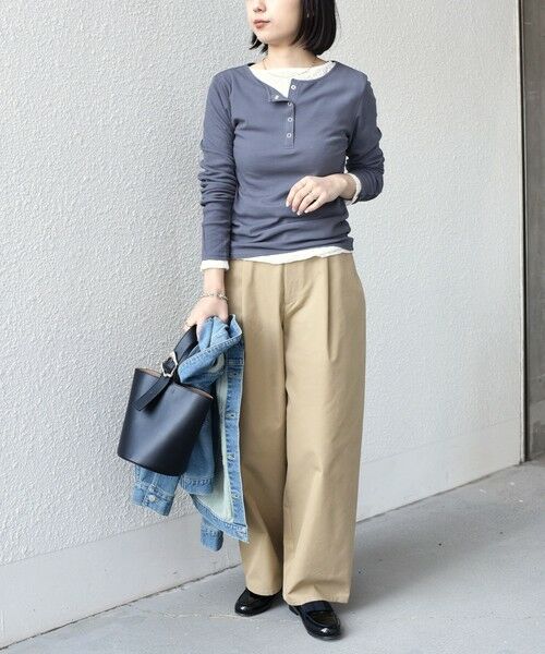 SHIPS / シップス Tシャツ | SHIPS Colors:〈手洗い可能〉シアー ドライタッチ ヘンリーネック TEE◇ | 詳細24