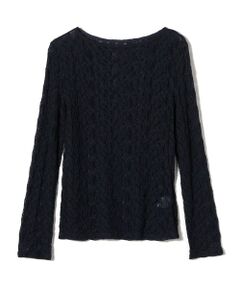 SHIPS / シップス Tシャツ | 《予約》SHIPS Colors:〈手洗い可能〉ストレッチ レース ボートネック トップス◆