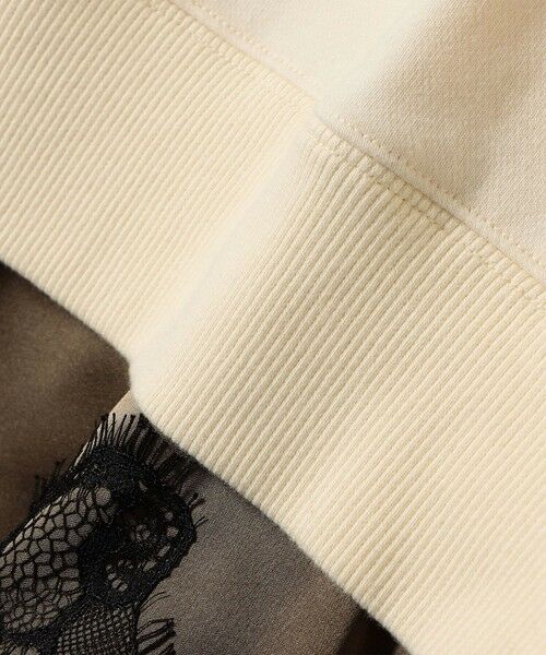 SHIPS / シップス スウェット | 《予約》SHIPS Colors:〈手洗い可能〉レース レイヤード 裏毛 トップス◆ | 詳細3