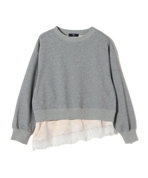 SHIPS / シップス スウェット | 《予約》SHIPS Colors:〈手洗い可能〉レース レイヤード 裏毛 トップス◆ | 詳細10