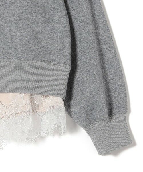 SHIPS / シップス スウェット | 《予約》SHIPS Colors:〈手洗い可能〉レース レイヤード 裏毛 トップス◆ | 詳細13