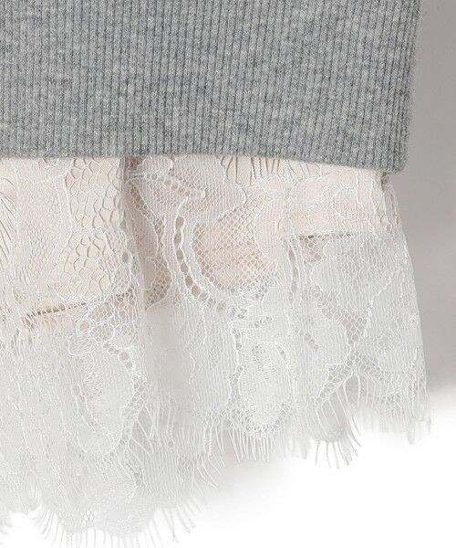 SHIPS / シップス スウェット | 《予約》SHIPS Colors:〈手洗い可能〉レース レイヤード 裏毛 トップス◆ | 詳細14