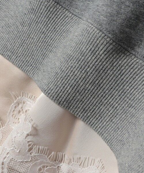 SHIPS / シップス スウェット | 《予約》SHIPS Colors:〈手洗い可能〉レース レイヤード 裏毛 トップス◆ | 詳細15