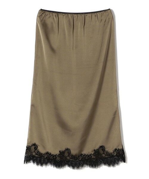 SHIPS / シップス ロング・マキシ丈スカート | 《予約》SHIPS Colors:〈手洗い可能〉サテン レース スカート◆ | 詳細1