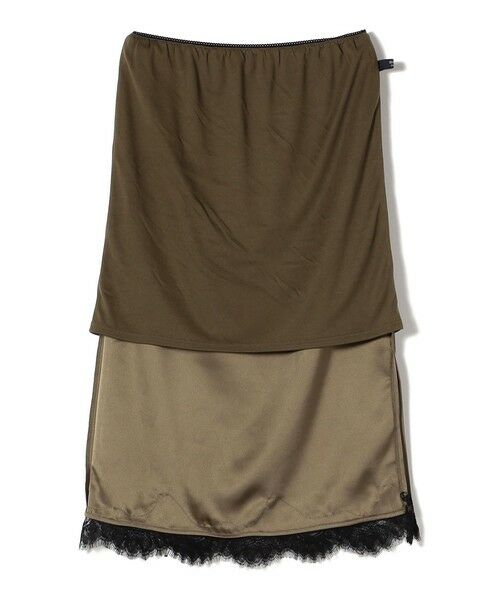 SHIPS / シップス ロング・マキシ丈スカート | 《予約》SHIPS Colors:〈手洗い可能〉サテン レース スカート◆ | 詳細3