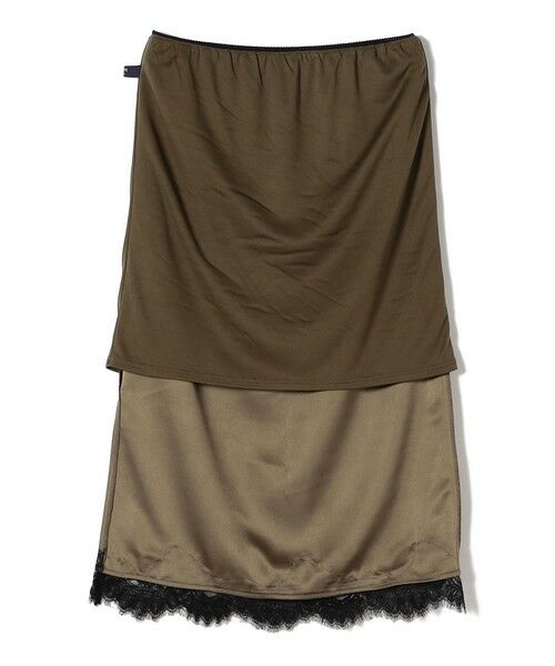 SHIPS / シップス ロング・マキシ丈スカート | 《予約》SHIPS Colors:〈手洗い可能〉サテン レース スカート◆ | 詳細4