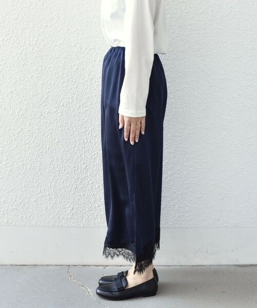 SHIPS / シップス ロング・マキシ丈スカート | 《予約》SHIPS Colors:〈手洗い可能〉サテン レース スカート◆ | 詳細20