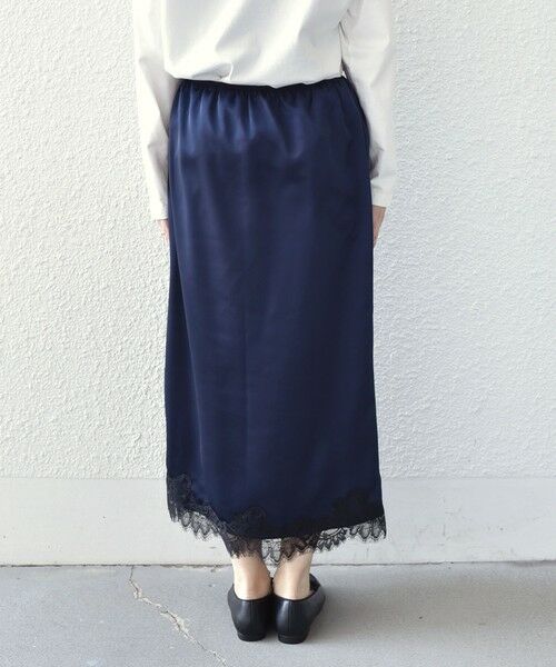 SHIPS / シップス ロング・マキシ丈スカート | 《予約》SHIPS Colors:〈手洗い可能〉サテン レース スカート◆ | 詳細21