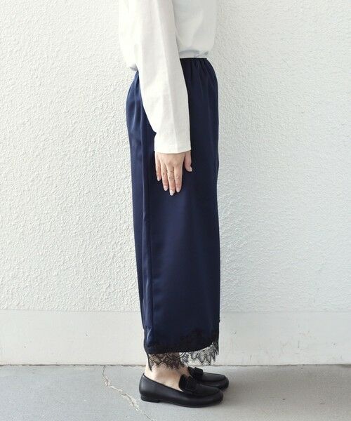 SHIPS / シップス ロング・マキシ丈スカート | 《予約》SHIPS Colors:〈手洗い可能〉サテン レース スカート◆ | 詳細22