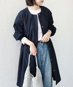 SHIPS / シップス その他アウター | 《予約》SHIPS Colors:〈手洗い可能〉ツイル ノーカラー タック コート◆