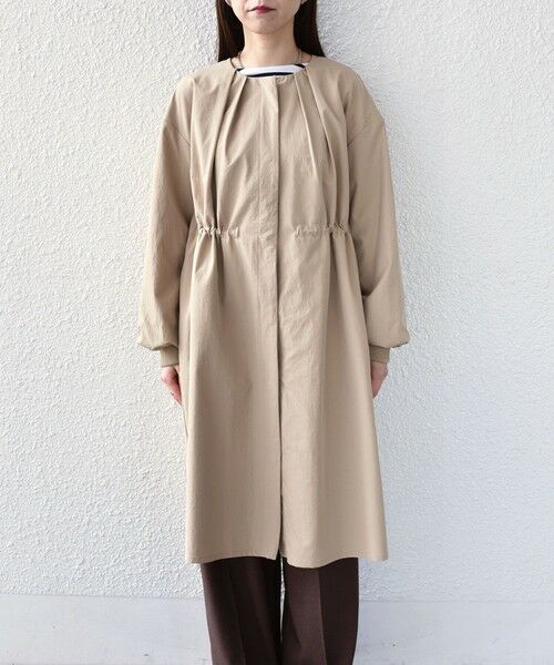 SHIPS / シップス その他アウター | 《予約》SHIPS Colors:〈手洗い可能〉ツイル ノーカラー タック コート◆ | 詳細13