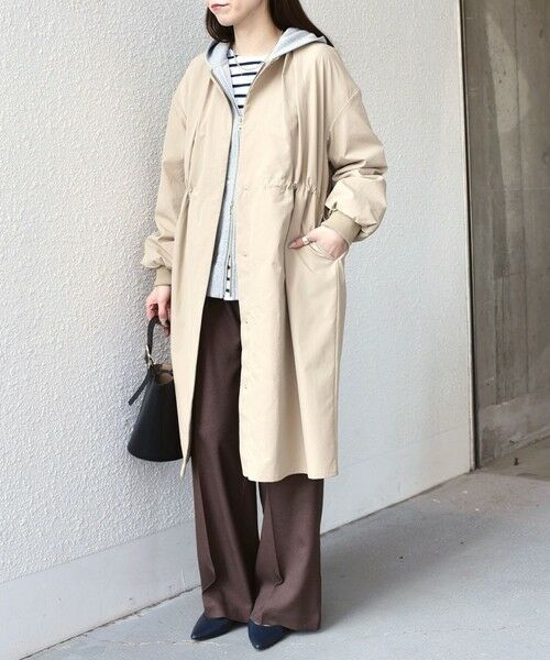 SHIPS / シップス その他アウター | 《予約》SHIPS Colors:〈手洗い可能〉ツイル ノーカラー タック コート◆ | 詳細17