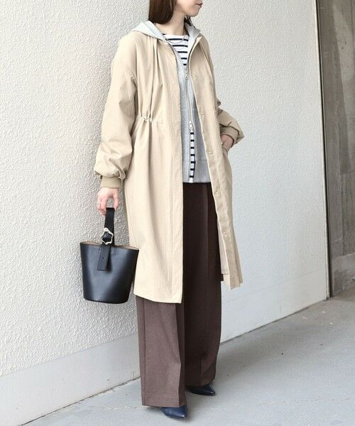 SHIPS / シップス その他アウター | 《予約》SHIPS Colors:〈手洗い可能〉ツイル ノーカラー タック コート◆ | 詳細22