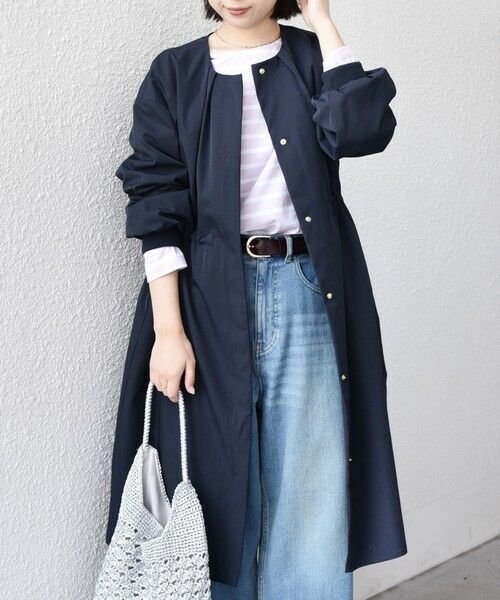 SHIPS / シップス その他アウター | 《予約》SHIPS Colors:〈手洗い可能〉ツイル ノーカラー タック コート◆ | 詳細26