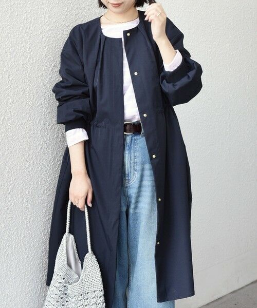 SHIPS / シップス その他アウター | 《予約》SHIPS Colors:〈手洗い可能〉ツイル ノーカラー タック コート◆ | 詳細27