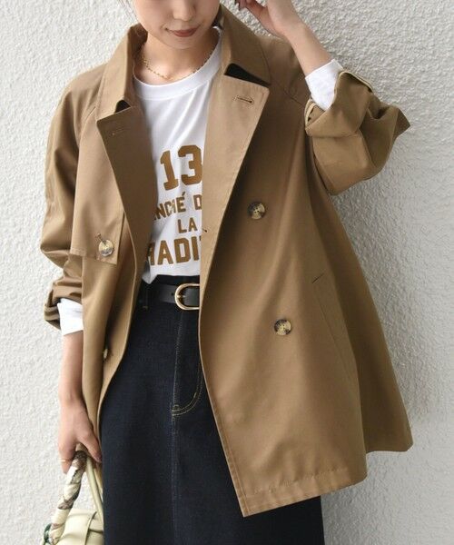 SHIPS / シップス トレンチコート | 《追加・新色予約》【WEB限定】SHIPS Colors:キルティングライナー ショート トレンチ◆（ブラウン）