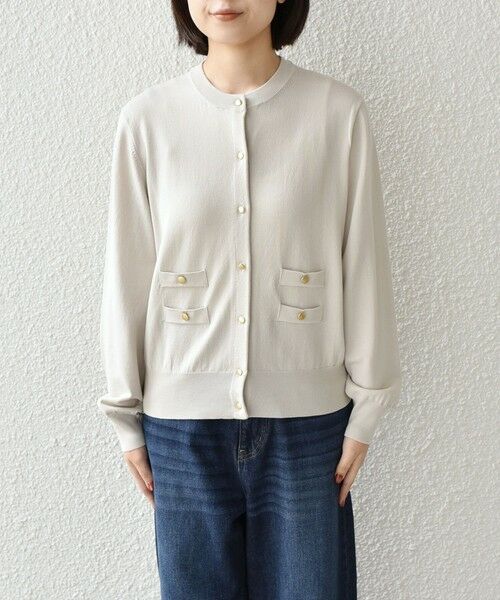 SHIPS / シップス カーディガン・ボレロ | 《予約》SHIPS Colors:〈接触冷感・手洗い可能〉14ゲージ クルーネック カーディガン◆ | 詳細3