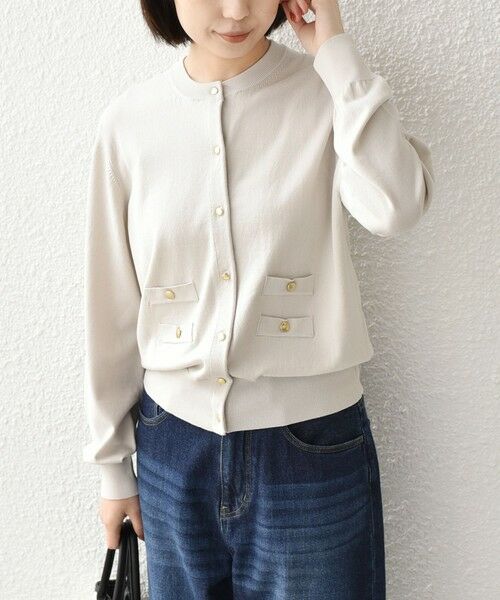 SHIPS / シップス カーディガン・ボレロ | 《予約》SHIPS Colors:〈接触冷感・手洗い可能〉14ゲージ クルーネック カーディガン◆ | 詳細9