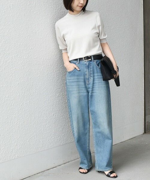 SHIPS / シップス ニット・セーター | SHIPS Colors:〈接触冷感・手洗い可能〉14ゲージ 5分袖 ニット◇ | 詳細7