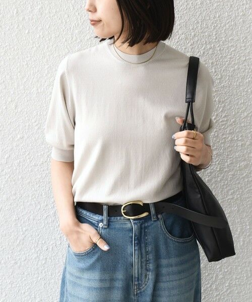 SHIPS / シップス ニット・セーター | SHIPS Colors:〈接触冷感・手洗い可能〉14ゲージ 5分袖 ニット◇ | 詳細8
