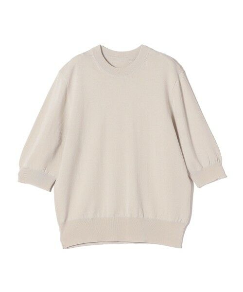 SHIPS / シップス ニット・セーター | 《予約》SHIPS Colors:〈接触冷感・手洗い可能〉14ゲージ 5分袖 ニット◆（ライトグレー）