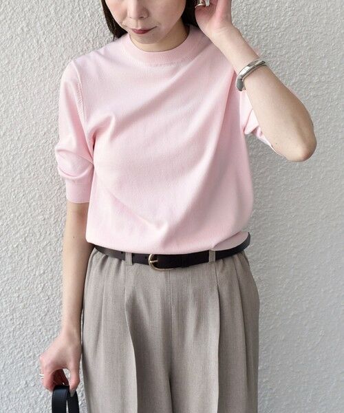 SHIPS / シップス ニット・セーター | SHIPS Colors:〈接触冷感・手洗い可能〉14ゲージ 5分袖 ニット◇ | 詳細9