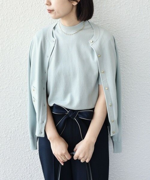 SHIPS / シップス ニット・セーター | 《予約》SHIPS Colors:〈接触冷感・手洗い可能〉14ゲージ 5分袖 ニット◆ | 詳細12
