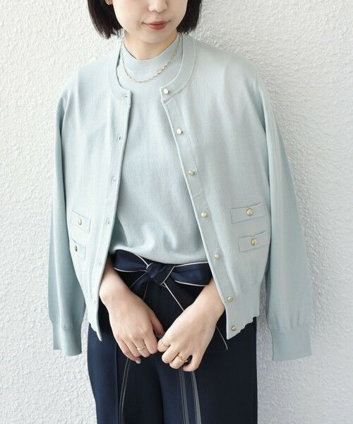 SHIPS / シップス ニット・セーター | 《予約》SHIPS Colors:〈接触冷感・手洗い可能〉14ゲージ 5分袖 ニット◆ | 詳細13