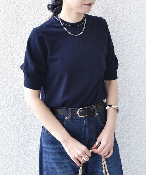 SHIPS / シップス ニット・セーター | 《予約》SHIPS Colors:〈接触冷感・手洗い可能〉14ゲージ 5分袖 ニット◆ | 詳細24