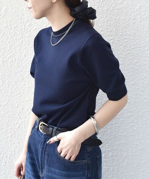 SHIPS / シップス ニット・セーター | 《予約》SHIPS Colors:〈接触冷感・手洗い可能〉14ゲージ 5分袖 ニット◆ | 詳細25