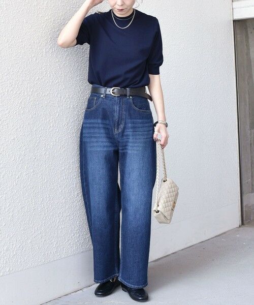 SHIPS / シップス ニット・セーター | 《予約》SHIPS Colors:〈接触冷感・手洗い可能〉14ゲージ 5分袖 ニット◆ | 詳細27