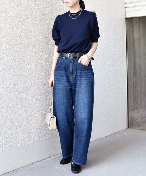 SHIPS / シップス ニット・セーター | 《予約》SHIPS Colors:〈接触冷感・手洗い可能〉14ゲージ 5分袖 ニット◆ | 詳細28