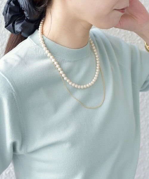 SHIPS / シップス ネックレス・ペンダント・チョーカー | SHIPS Colors:パールモチーフ × チェーン 2連 ネックレス 2 | 詳細5
