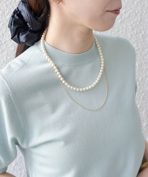 SHIPS / シップス ネックレス・ペンダント・チョーカー | SHIPS Colors:パールモチーフ × チェーン 2連 ネックレス 2（オフホワイト）