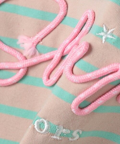 SHIPS / シップス カットソー（半袖以外） | SHIPS Colors:80〜130cm /〈洗濯機可能〉ボーダー ロゴ 刺繍 ロンT | 詳細3