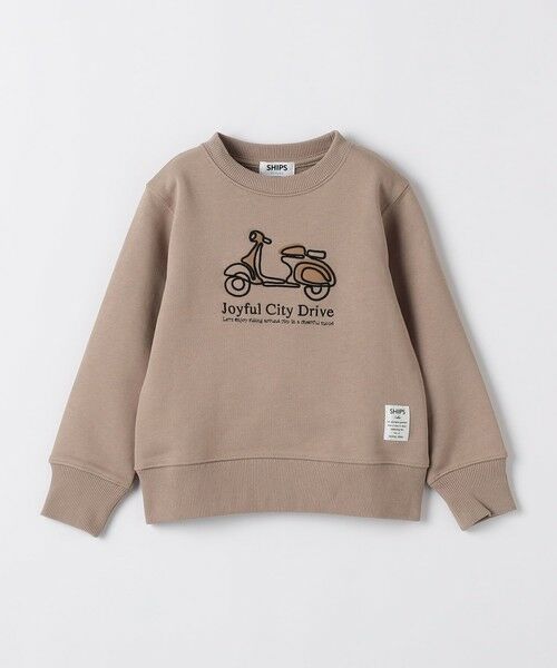 SHIPS / シップス スウェット | SHIPS Colors:100〜140cm / 〈洗濯機可能〉エンブロイダリー スウェット（ベージュ）