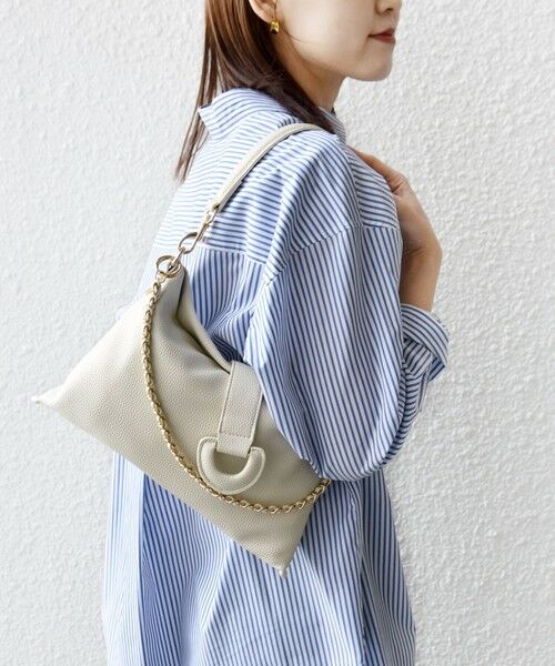 SHIPS / シップス ハンドバッグ | 《予約》【WEB限定】フラップ デザイン バッグ（アイボリー）