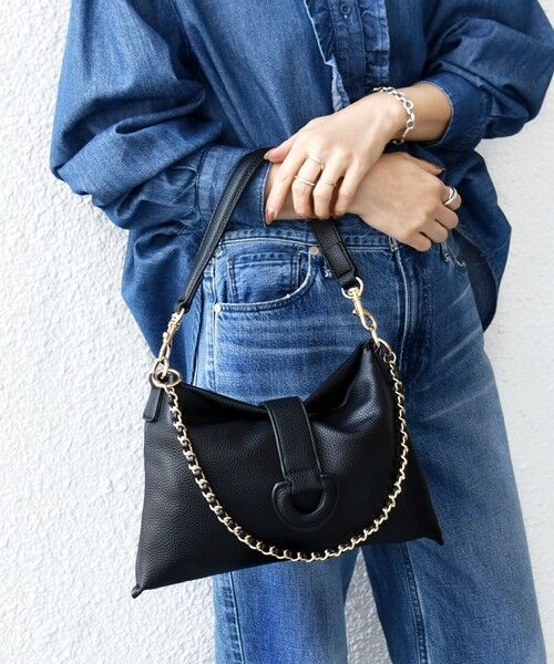 SHIPS / シップス ハンドバッグ | 《予約》【WEB限定】フラップ デザイン バッグ（ブラック）