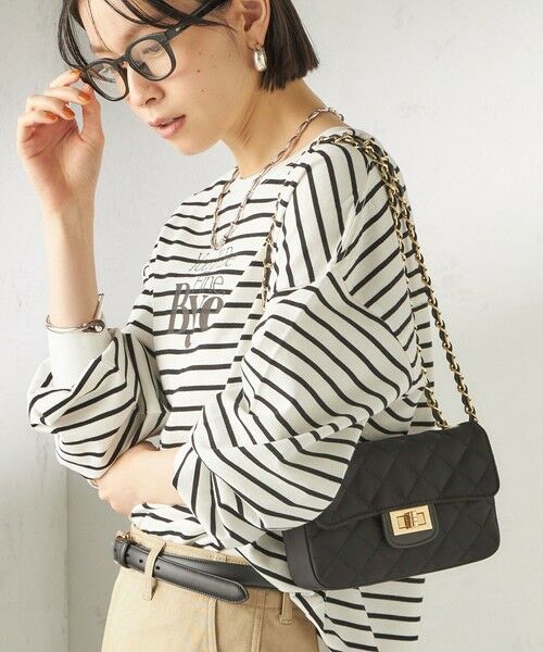 SHIPS / シップス ショルダーバッグ | 《予約》【SHIPS別注】MILOS: キルティング ショルダー（ブラック）