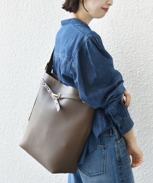 SHIPS / シップス トートバッグ | 《予約》【WEB限定】ハトメ ベルト ワンショルダー バッグ M | 詳細25