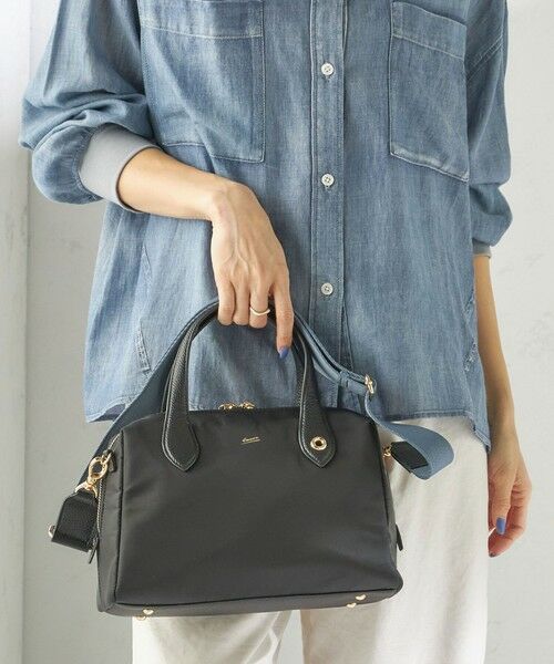 SHIPS / シップス ボストンバッグ | 《予約》BEAURE: ナイロン スクエア テープ ボストン（ブラック）