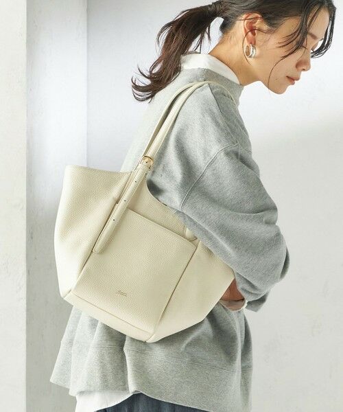 SHIPS / シップス トートバッグ | 《予約》BEAURE: ロング ハンドル 2WAY トート バッグ（オフホワイト）