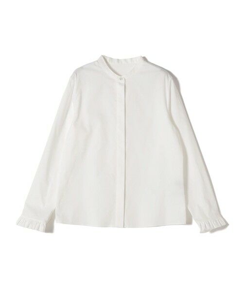 SHIPS / シップス シャツ・ブラウス | 《予約》〈洗濯機可能〉フリル カフス バンド カラー シャツ | 詳細9
