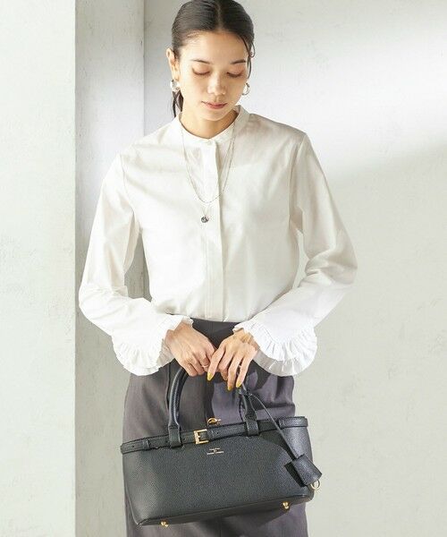 SHIPS / シップス シャツ・ブラウス | 《予約》〈洗濯機可能〉フリル カフス バンド カラー シャツ | 詳細6