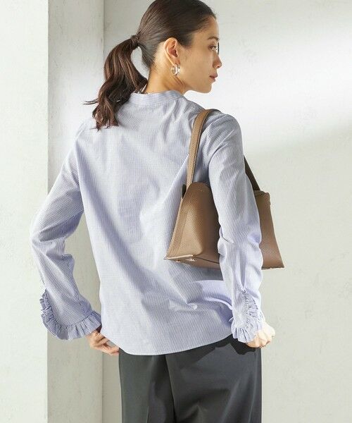 SHIPS / シップス シャツ・ブラウス | 《予約》〈洗濯機可能〉フリル カフス バンド カラー シャツ | 詳細16